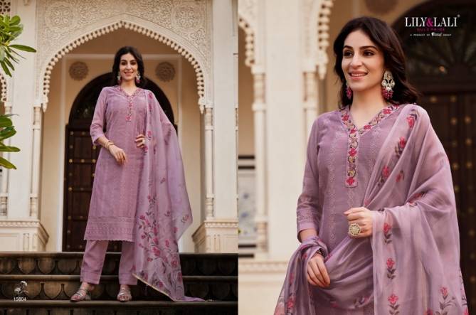 Lucknowi Vol 3 By Lily And Lali Chanderi Kurti Bottom With Dupatta Wholesale Price In Surat
